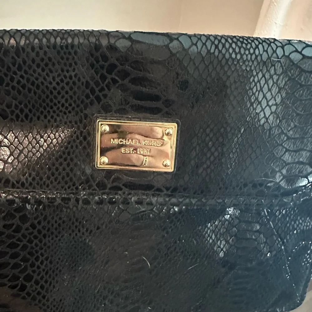Michael Kors Black Snake-Embossed Women's Bag